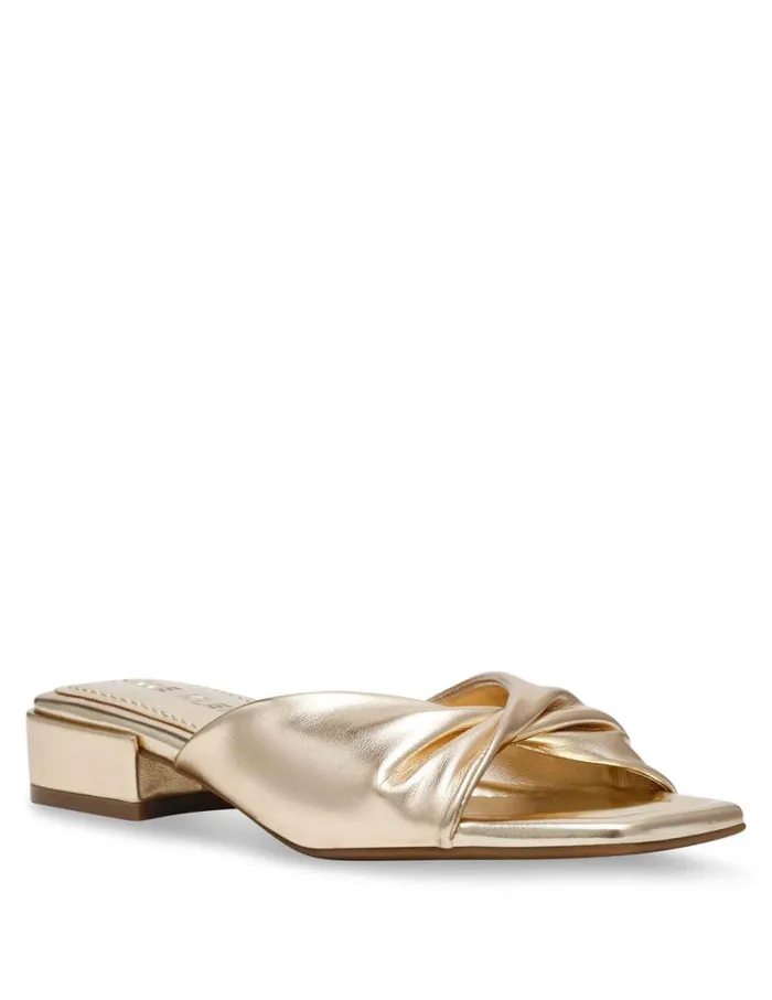 Women Lorena Light Gold Anne Klein Sandals and Slides