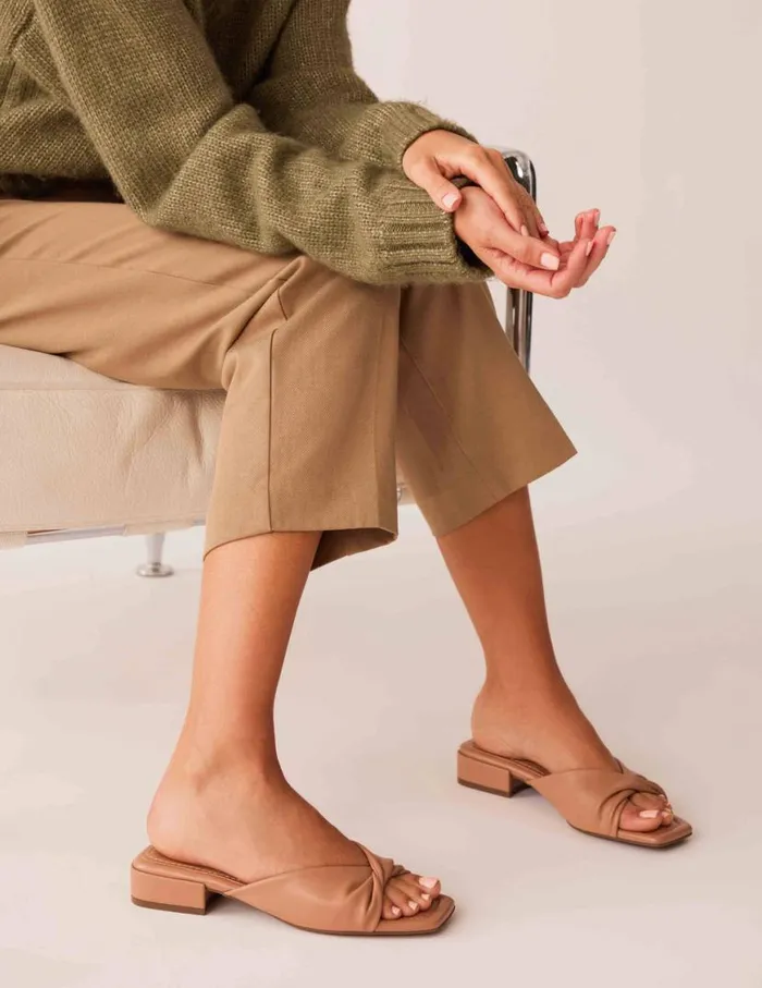 Women Lorena Light Gold Anne Klein Sandals and Slides