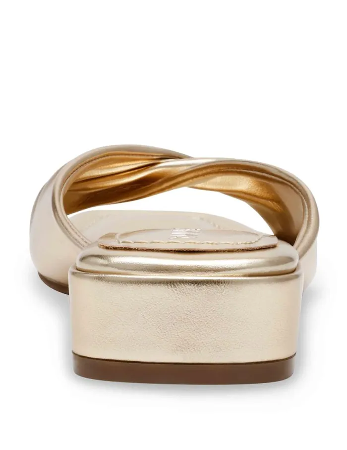 Women Lorena Light Gold Anne Klein Sandals and Slides