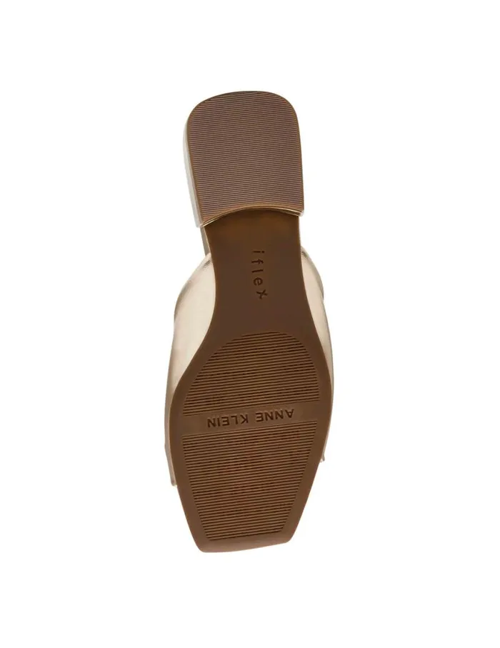 Women Lorena Light Gold Anne Klein Sandals and Slides