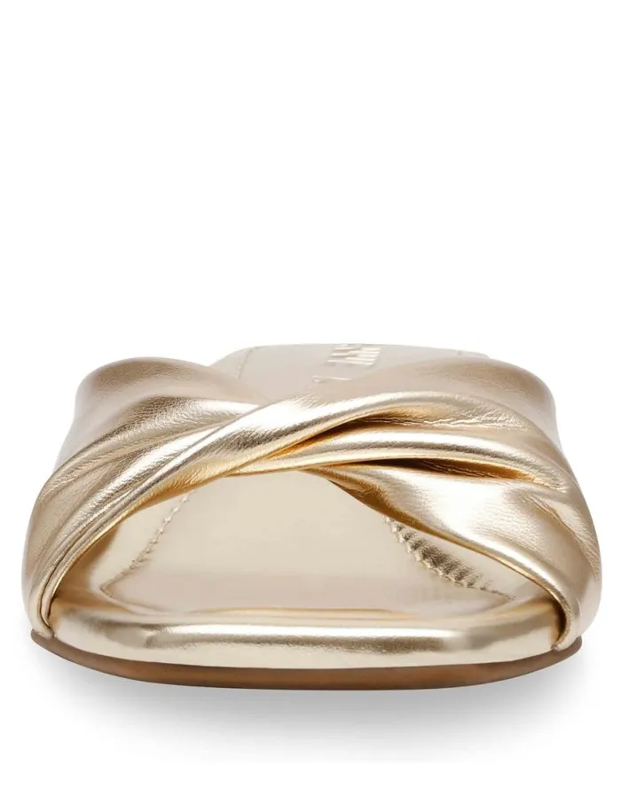 Women Lorena Light Gold Anne Klein Sandals and Slides