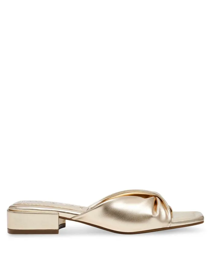 Women Lorena Light Gold Anne Klein Sandals and Slides