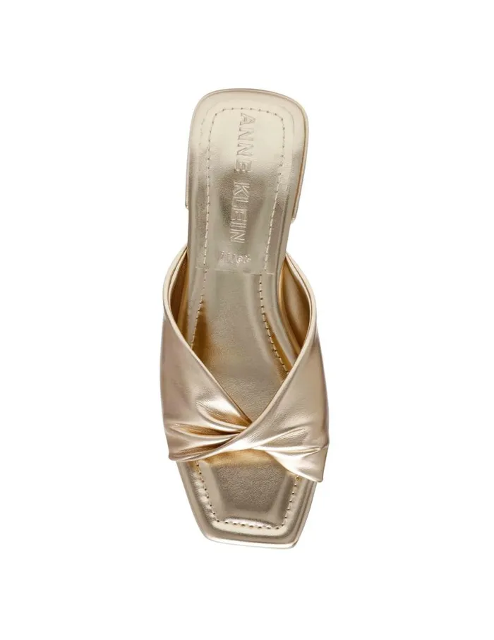 Women Lorena Light Gold Anne Klein Sandals and Slides