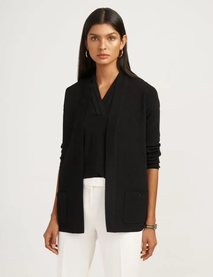 Women Malibu Cardigan Anne Black Anne Klein Tops