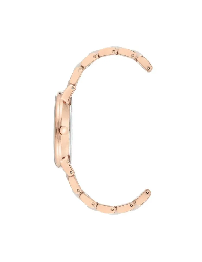 Women Marbleized Resin Bracelet Watch Goldtoneiridescent Anne Klein Watches