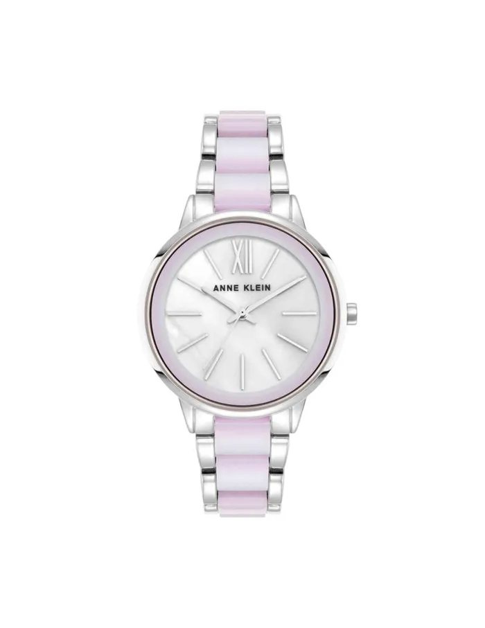 Women Marbleized Resin Bracelet Watch Goldtoneiridescent Anne Klein Watches