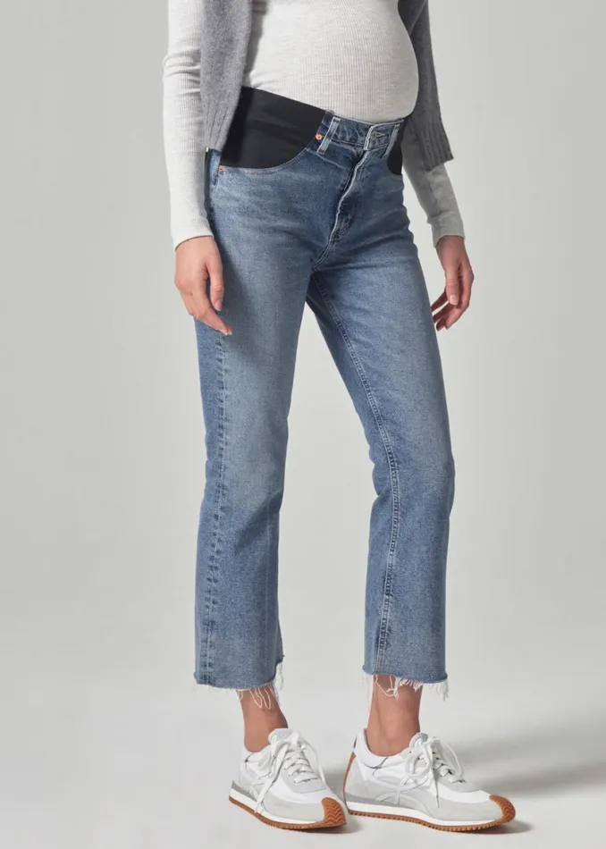 Women Maternity Citizens Of Humanity Maternity Isola Mid Rise Cropped Boot Ascent