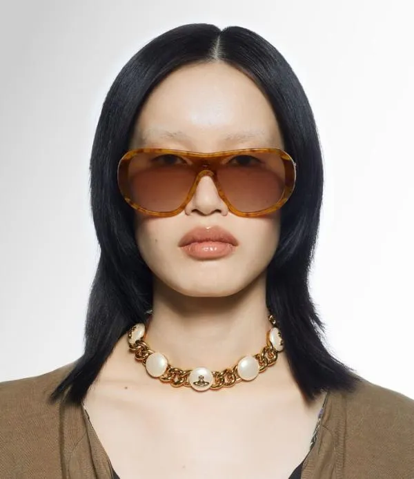 WomenMen Atlanta Sunglasses Amber Tort Viviennewestwood Sunglasses