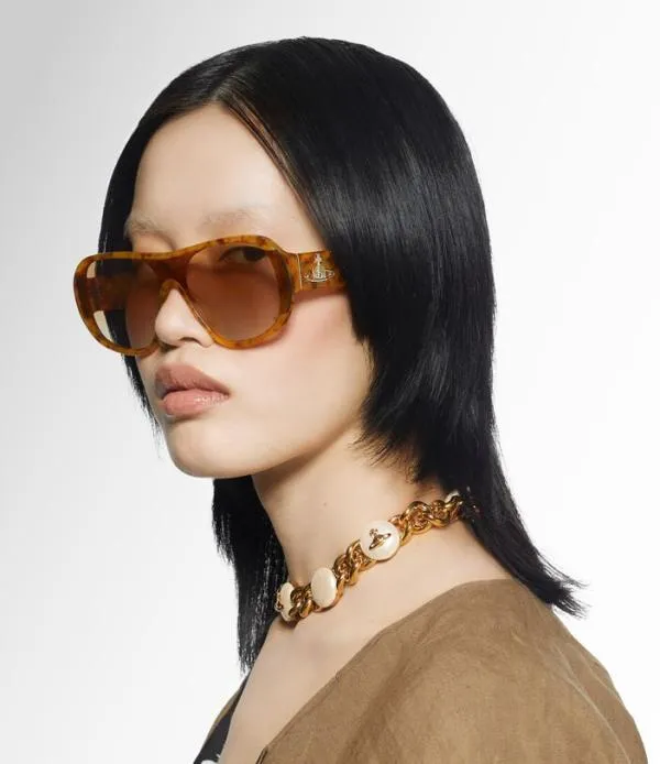 WomenMen Atlanta Sunglasses Amber Tort Viviennewestwood Sunglasses