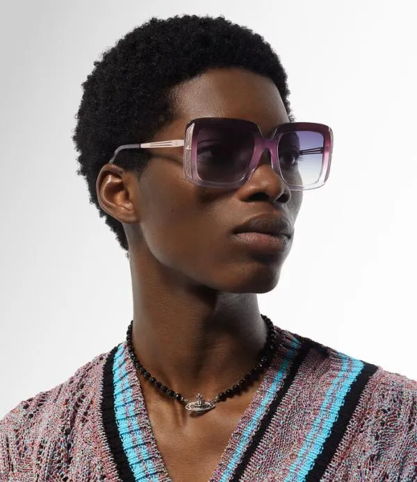 WomenMen Georgia Sunglasses GreyPink Grad Viviennewestwood Sunglasses