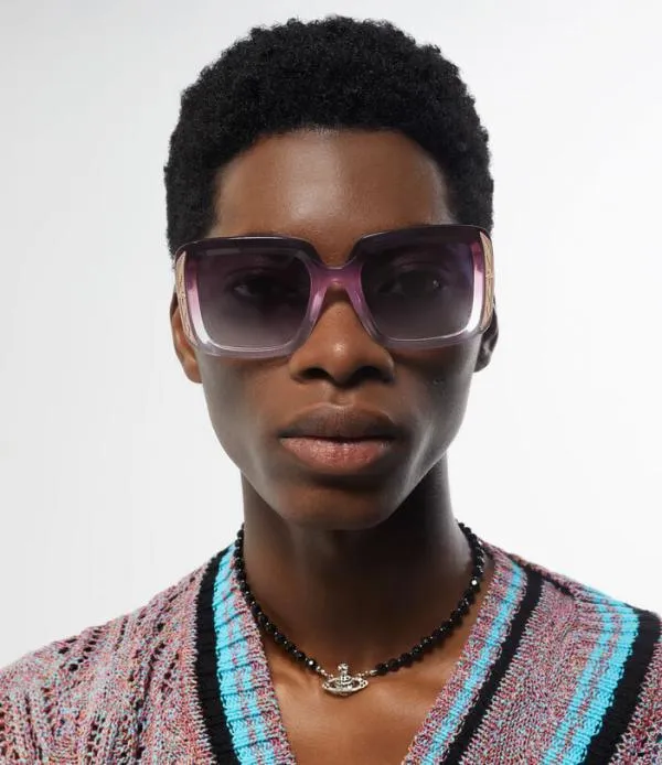 WomenMen Georgia Sunglasses GreyPink Grad Viviennewestwood Sunglasses