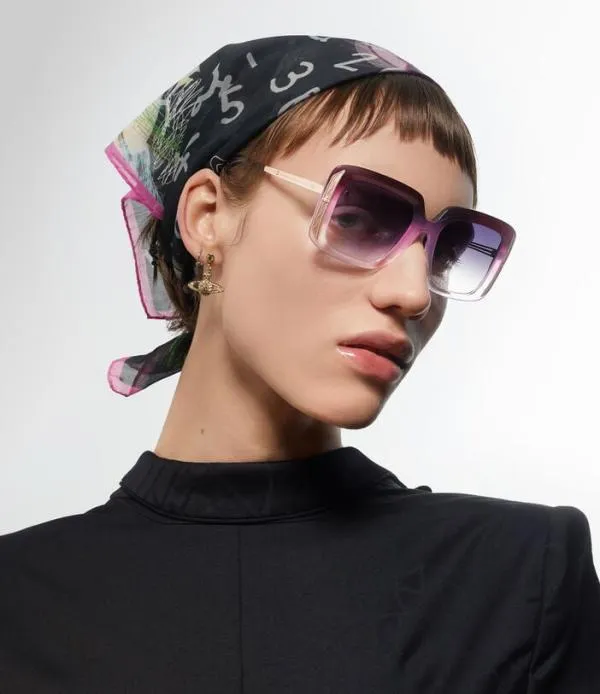 WomenMen Georgia Sunglasses GreyPink Grad Viviennewestwood Sunglasses