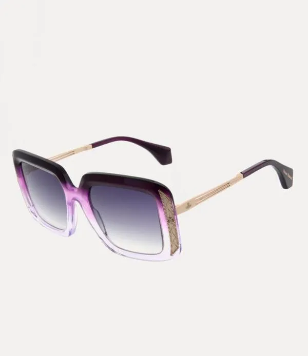 WomenMen Georgia Sunglasses GreyPink Grad Viviennewestwood Sunglasses