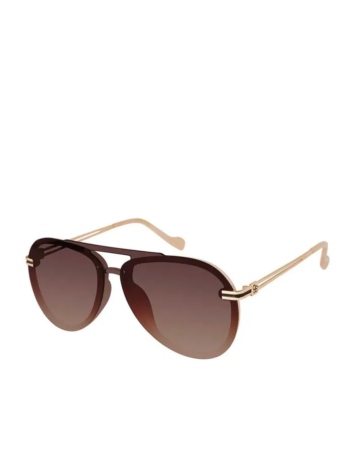 Women Metal Aviator Sunglasses In Nude Jessica Simpson Sunglasses