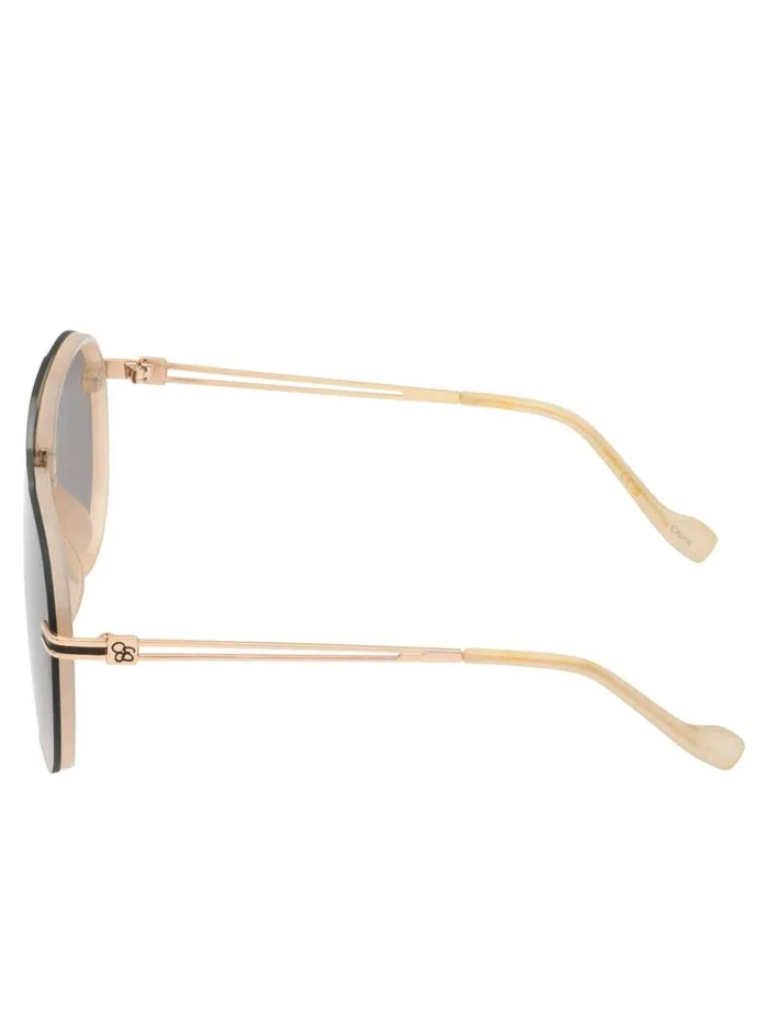 Women Metal Aviator Sunglasses In Nude Jessica Simpson Sunglasses