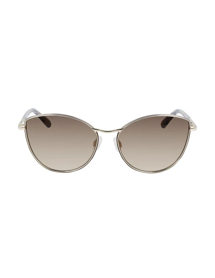 Women Metal CatEye Sunglasses Gold Anne Klein Sunglasses
