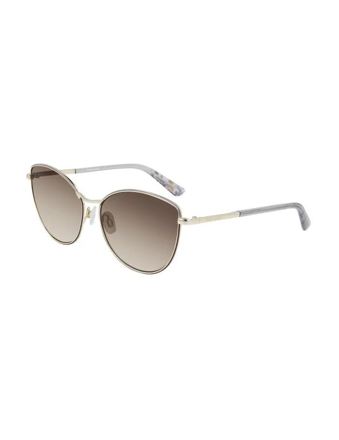 Women Metal CatEye Sunglasses Gold Anne Klein Sunglasses