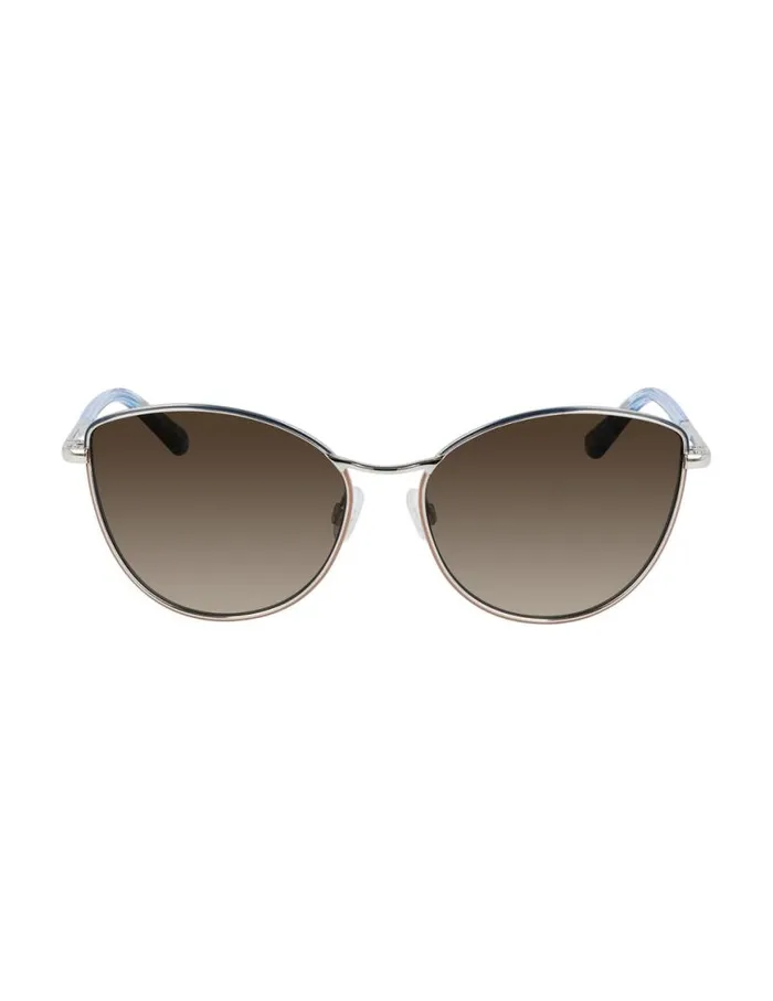 Women Metal CatEye Sunglasses Gold Anne Klein Sunglasses