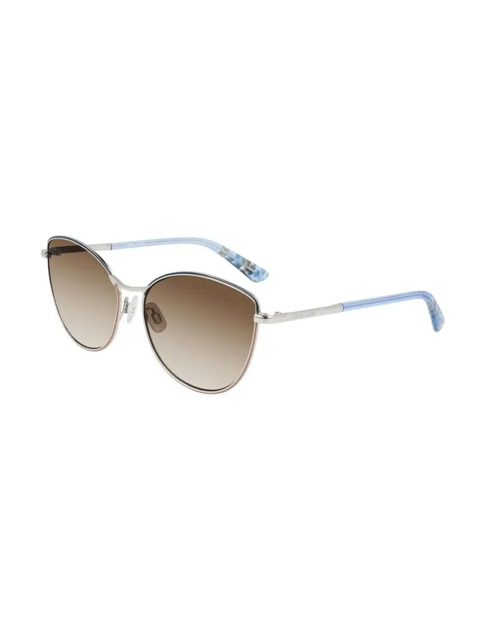 Women Metal CatEye Sunglasses Gold Anne Klein Sunglasses