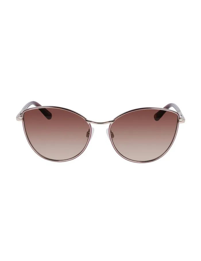 Women Metal CatEye Sunglasses Gold Anne Klein Sunglasses