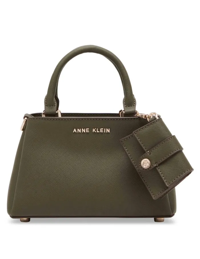 Women Mini Triple Compartment Crossbody Olive Anne Klein Mini Bags