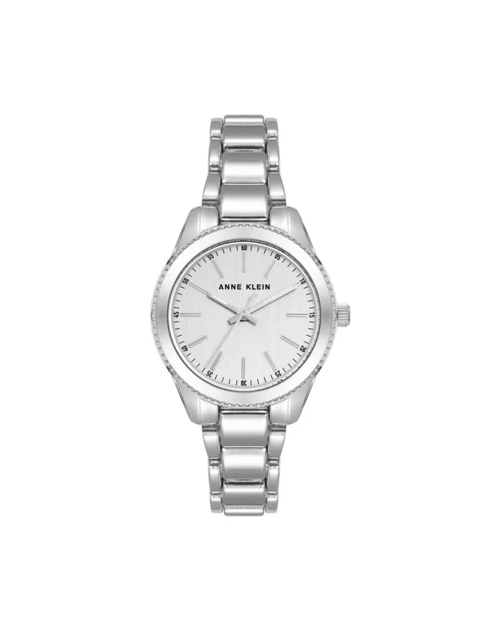 Women Minimalist Contemporary Watch Silvertone Anne Klein Occasion Watches