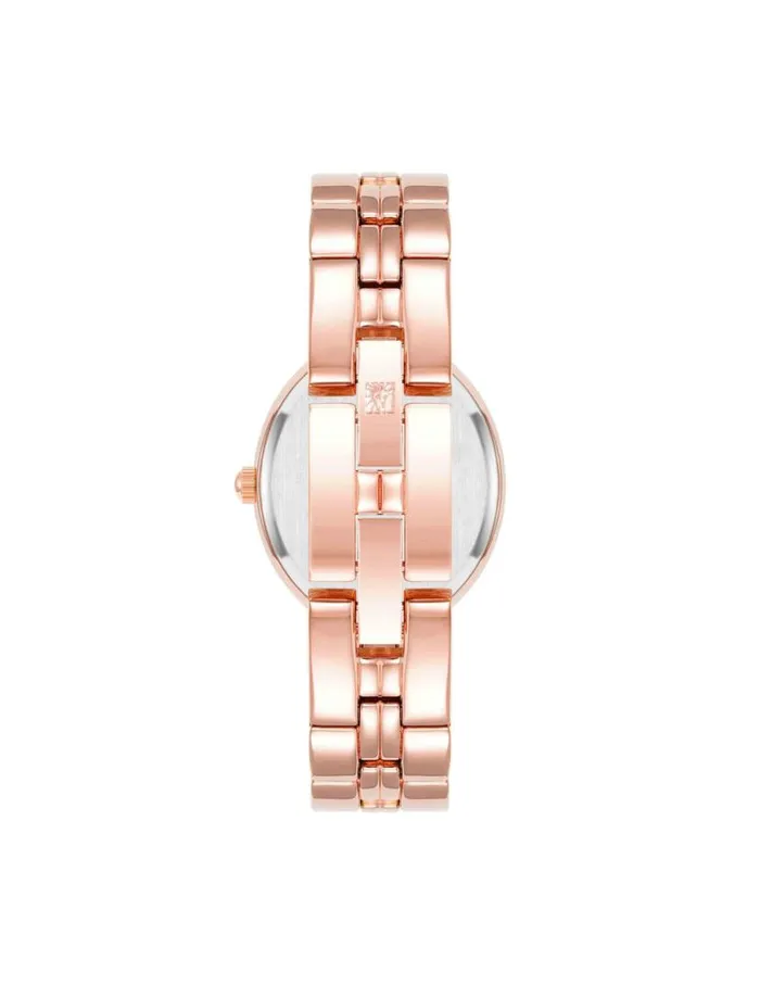Women Minimalist Oval Case Watch Rose Goldtone Anne Klein Watches