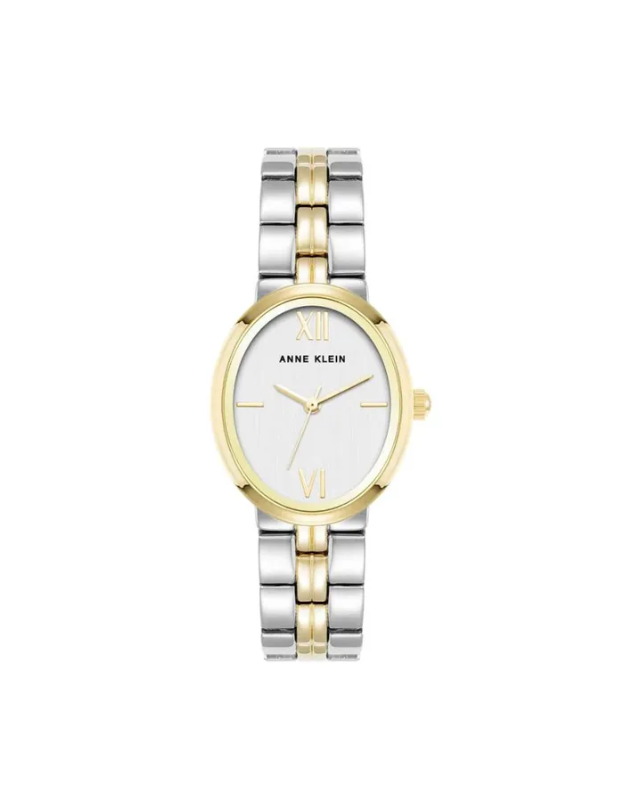 Women Minimalist Oval Case Watch Rose Goldtone Anne Klein Watches