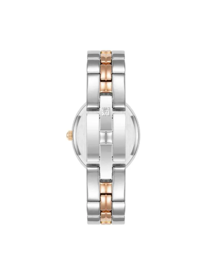 Women Minimalist Oval Case Watch Rose Goldtone Anne Klein Watches