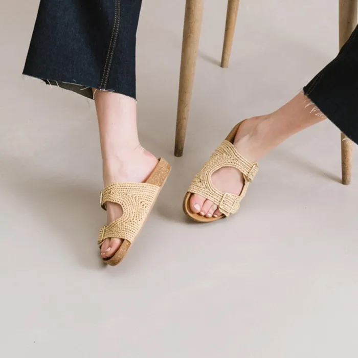 Women Mules Clogs Jonak Mules With Rope And Buckle