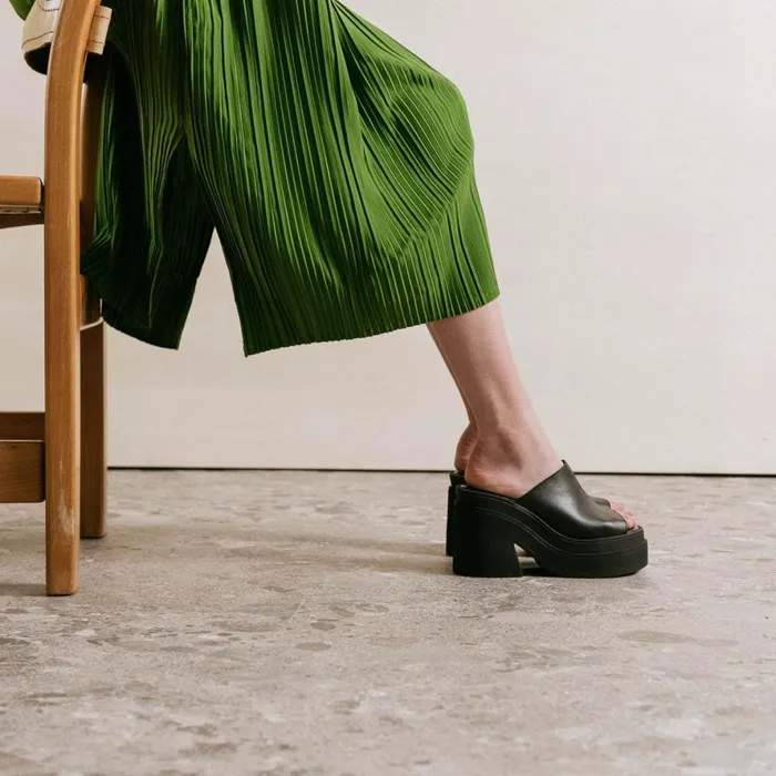 Women Mules Clogs Jonak Open Toe Mules With Thick Sole