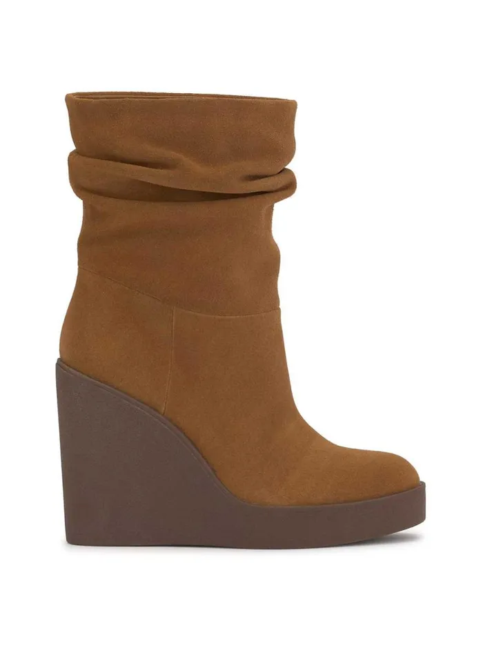 Women Mynette Slouch Wedge Bootie In Tuscan Tan Jessica Simpson Boots and Booties