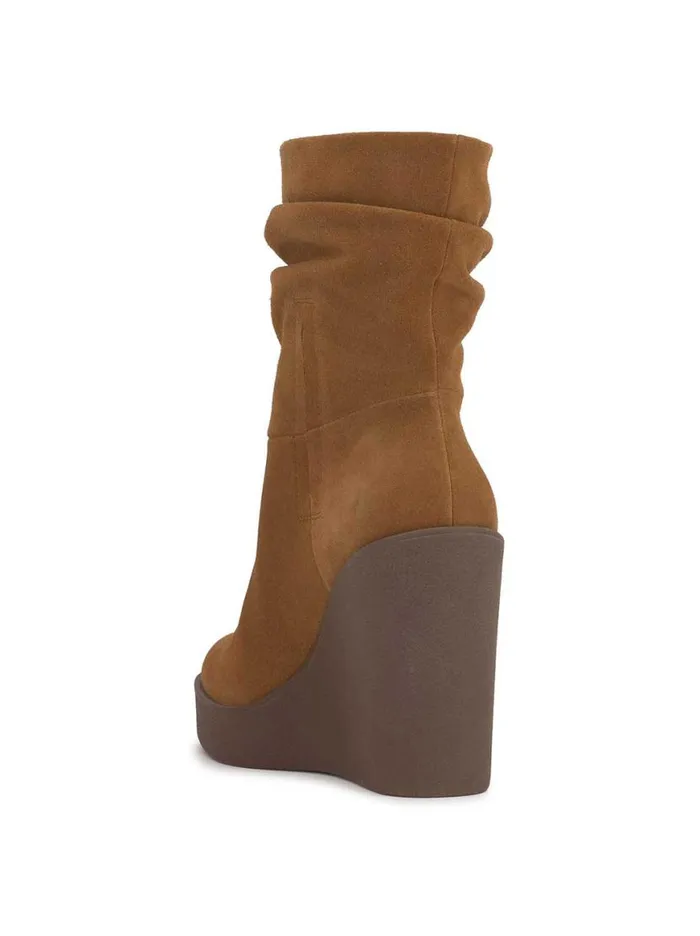 Women Mynette Slouch Wedge Bootie In Tuscan Tan Jessica Simpson Boots and Booties