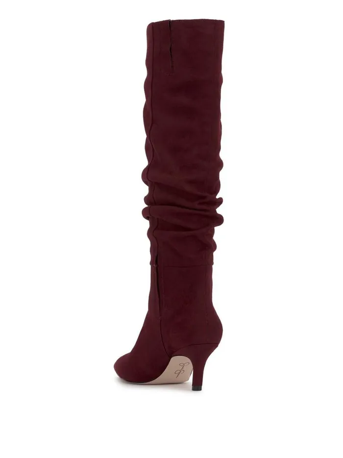 Women Naevy Slouch Boot In Dark Cherry Jessica Simpson Wide Width