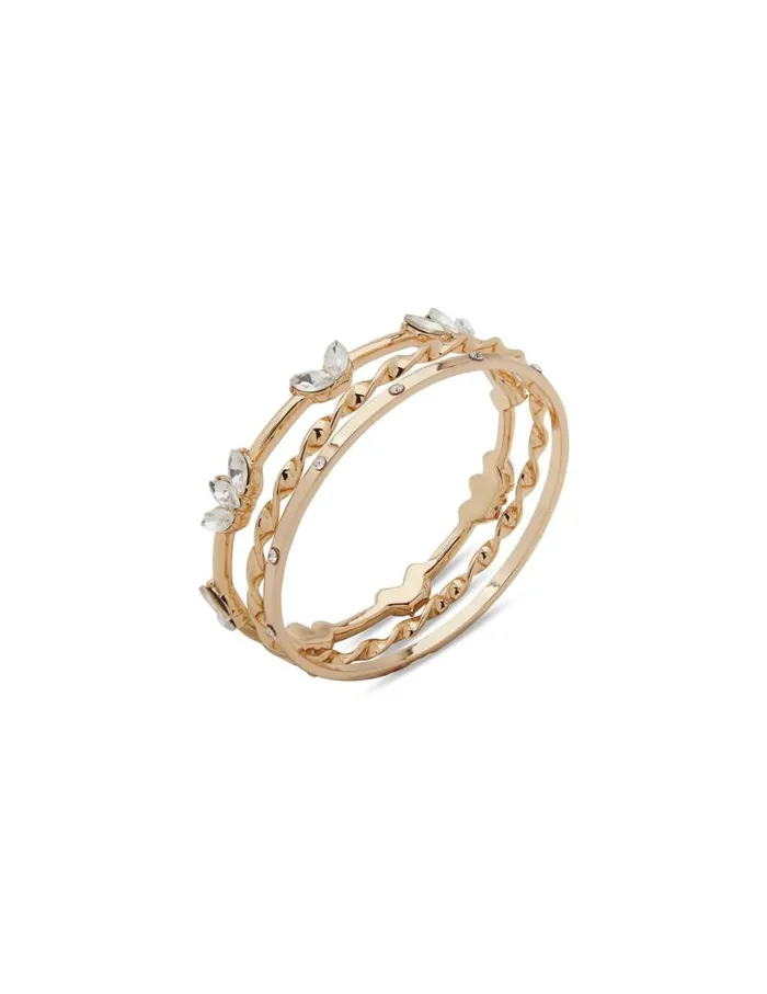 Women Navette Stone Crystal Bangle Anne Klein Bracelets