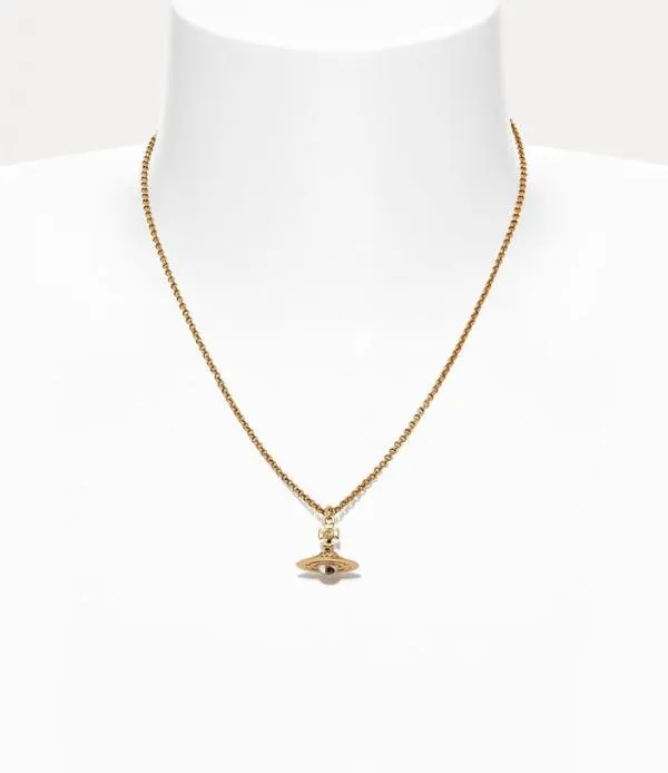 Women New Petite Orb Pendant Necklace Gold Viviennewestwood Necklaces