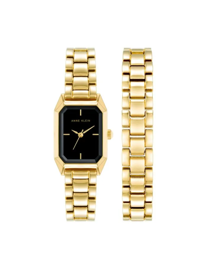 Women Octagonal Watch And Bracelet Set Twotone Anne Klein Watches