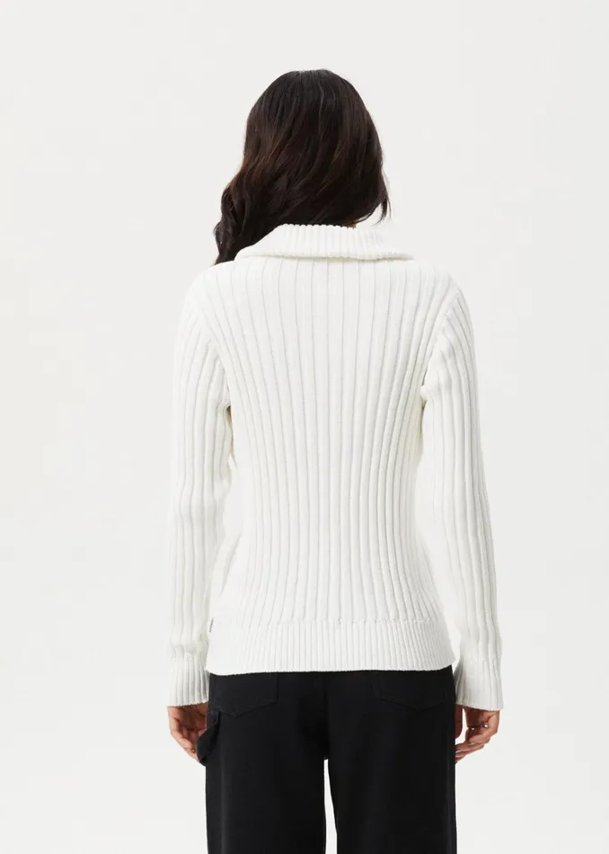 Women Outerwear Afends AFENDS Womens Vision 8211 Knit Zip Through Cardigan 8211 White