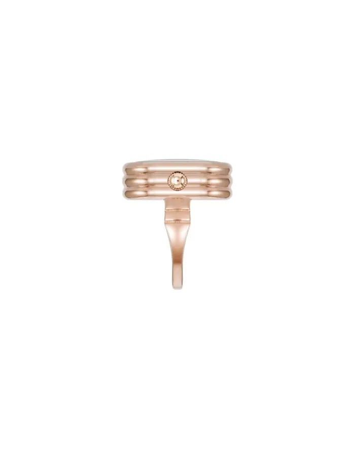 Women Oval Gemstone Ring Watch Blue Sandstonerose Goldtone Anne Klein Watch Rings