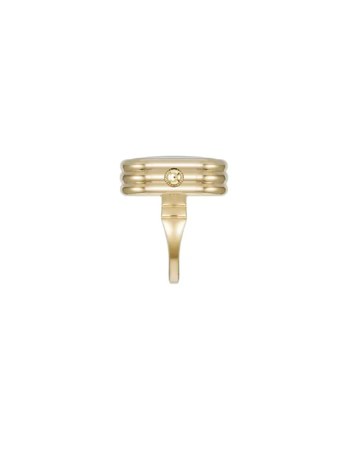 Women Oval Gemstone Ring Watch Blue Sandstonerose Goldtone Anne Klein Watch Rings
