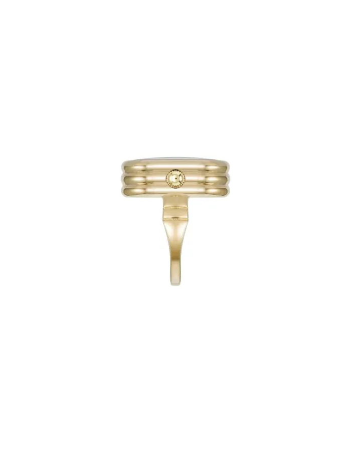Women Oval Gemstone Ring Watch Blue Sandstonerose Goldtone Anne Klein Watch Rings