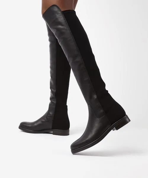 Women Over The Knee Boots Dune London Tropic 8211 Black Black Leather Women Over The Knee Boots Dune London Tropic 8211 Black Black Leather