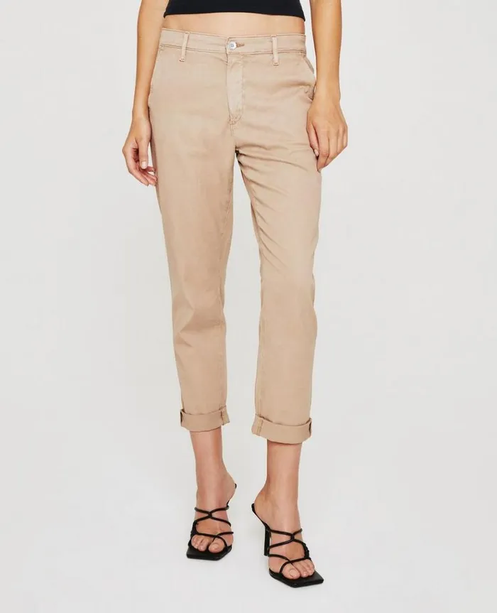 Women Pants AG Jeans Caden Sulfur Almond Biscotti