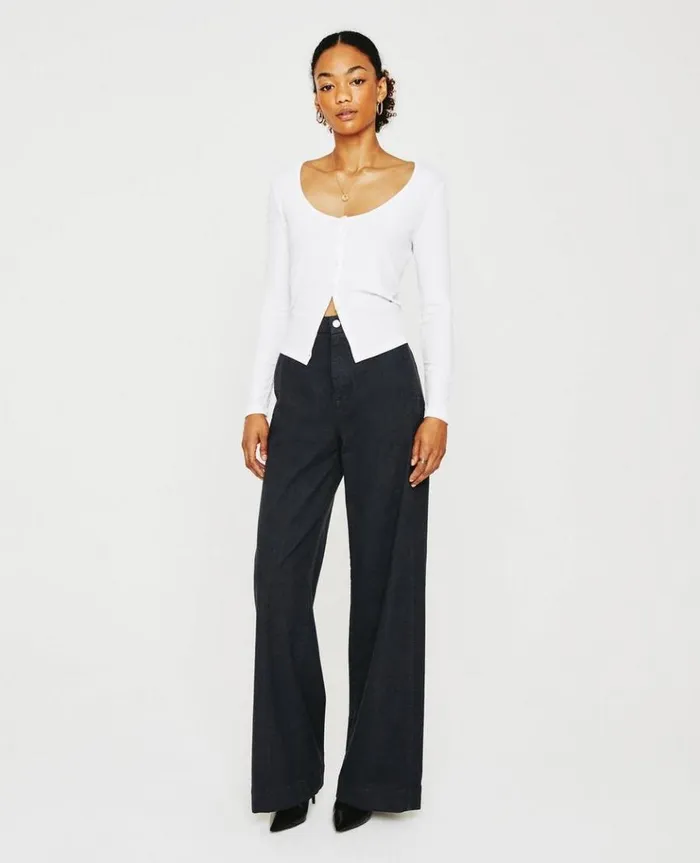 Women Pants AG Jeans Deven Gunpowder