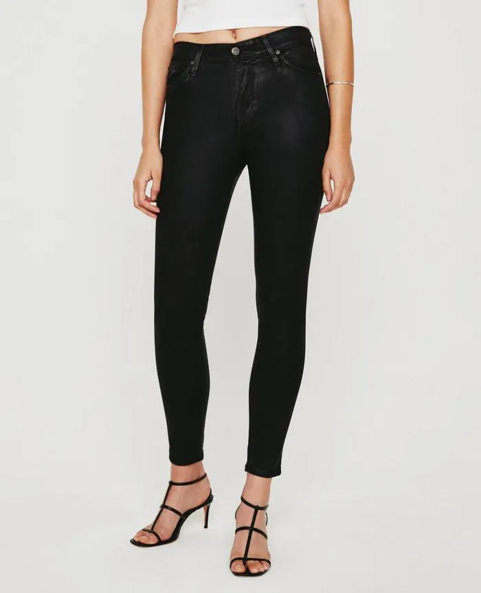 Women Pants AG Jeans Farrah Skinny Ankle Ltt Lt Super Black Women Pants AG Jeans Farrah Skinny Ankle Ltt Lt Super Black