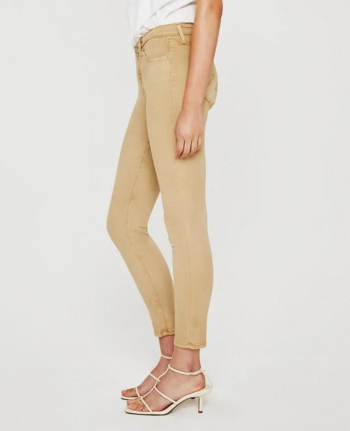 Women Pants AG Jeans Prima Crop Sulfur Toasted Almond Women Pants AG Jeans Prima Crop Sulfur Toasted Almond