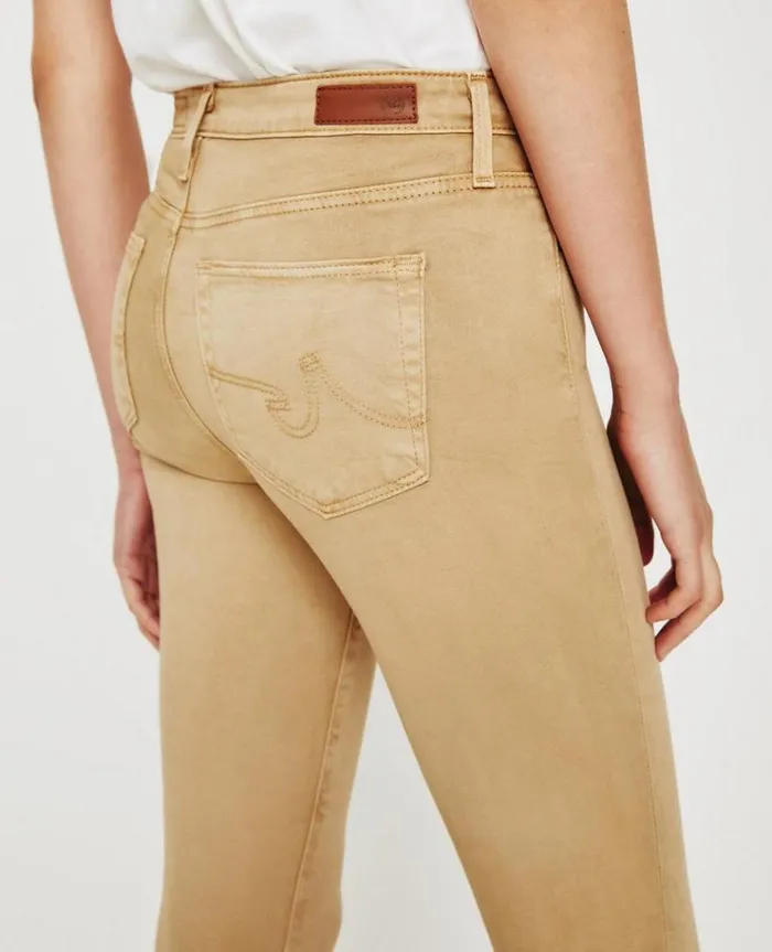 Women Pants AG Jeans Prima Crop Sulfur Toasted Almond Women Pants AG Jeans Prima Crop Sulfur Toasted Almond