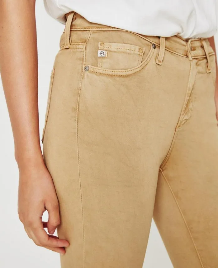 Women Pants AG Jeans Prima Crop Sulfur Toasted Almond Women Pants AG Jeans Prima Crop Sulfur Toasted Almond