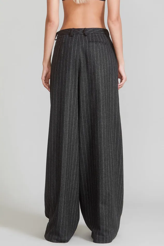 Women Pants and Shorts R13 Kilted Trouser 8211 Grey Pinstripe
