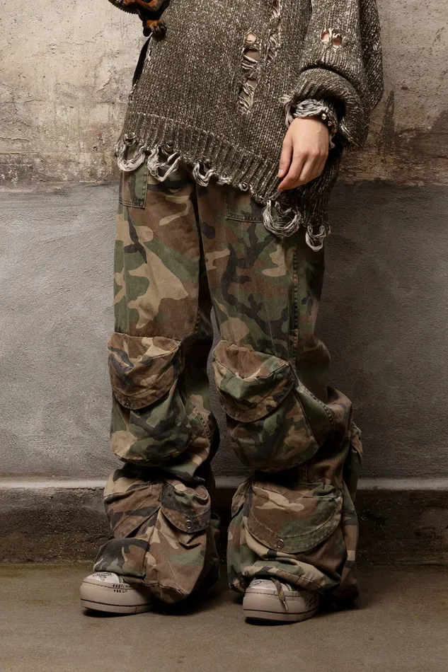Women Pants and Shorts R13 MultiPocket Utility Pant 8211 Camo